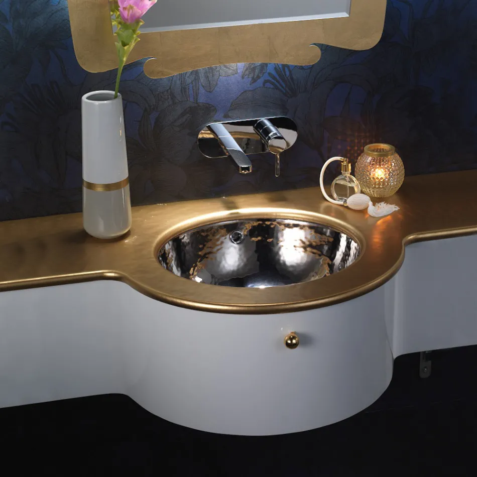 Lavabo Incassato in Fire Clay di 3 Finiture Made in italy - Erioli Viadurini