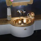 Lavabo Incassato in Fire Clay di 3 Finiture Made in italy - Erioli Viadurini