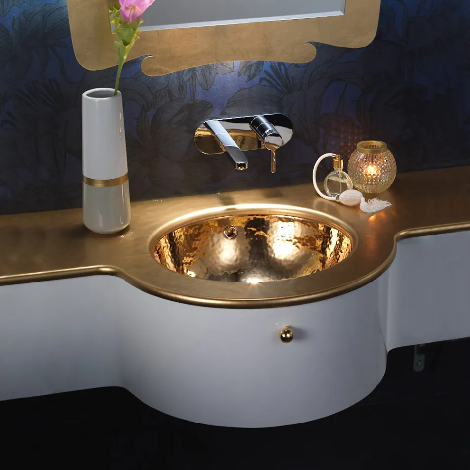 Lavabo Incassato in Fire Clay di 3 Finiture Made in italy - Erioli Viadurini