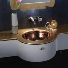 Lavabo Incassato in Fire Clay di 3 Finiture Made in italy - Erioli Viadurini