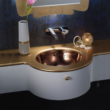 Lavabo Incassato in Fire Clay di 3 Finiture Made in italy - Erioli Viadurini