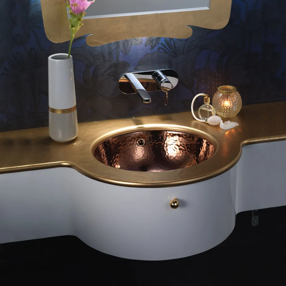 Lavabo Incassato in Fire Clay di 3 Finiture Made in italy - Erioli Viadurini