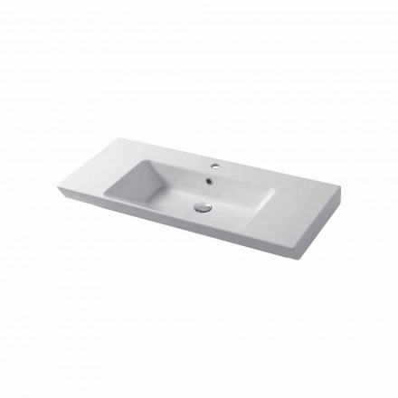 Lavabo Moderno da Appoggio e Incasso in Ceramica Colorata Maida Viadurini