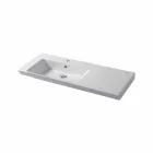 Lavabo Moderno da Appoggio e Incasso Sinistro in Ceramica Maida Viadurini