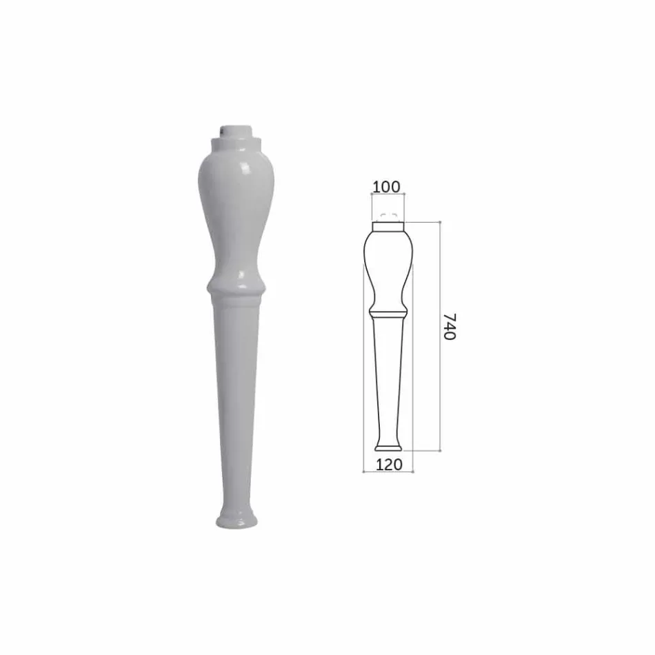 Lavabo Moderno da Parete con o senza Gambe, L90 cm in Ceramica Avise Viadurini