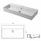 Lavabo Monoforo da Appoggio o Parete in Ceramica Colarata Leivi Viadurini