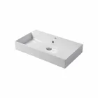Lavabo Monoforo da Appoggio o Parete in Ceramica Colarata Leivi Viadurini