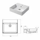 Lavabo Monoforo da Appoggio o Parete in Ceramica Colarata Leivi Viadurini