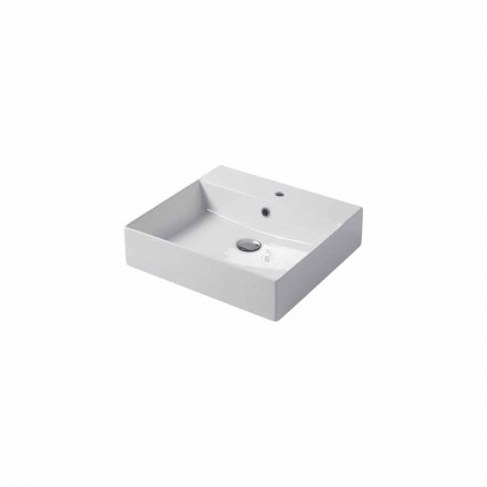 Lavabo Monoforo da Appoggio o Parete in Ceramica Colarata Leivi Viadurini
