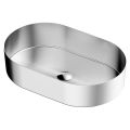 Lavabo Ovale da Appoggio in Acciaio Inox in Diverse Finiture - Anemone