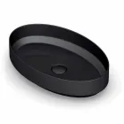 Lavabo ovale da appoggio in ceramica di design made in Italy, Yoel Viadurini