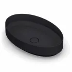 Lavabo ovale da appoggio in ceramica di design made in Italy, Yoel Viadurini