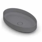 Lavabo ovale da appoggio in ceramica di design made in Italy, Yoel Viadurini