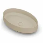 Lavabo ovale da appoggio in ceramica di design made in Italy, Yoel Viadurini