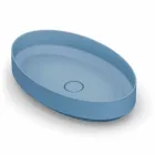 Lavabo ovale da appoggio in ceramica di design made in Italy, Yoel Viadurini