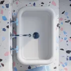 Lavabo per il Bagno Soprapiano Forma Rettangolare in Ceramica - Holly Viadurini