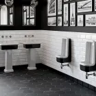 Lavabo per il Bagno Soprapiano Forma Rettangolare in Ceramica - Holly Viadurini