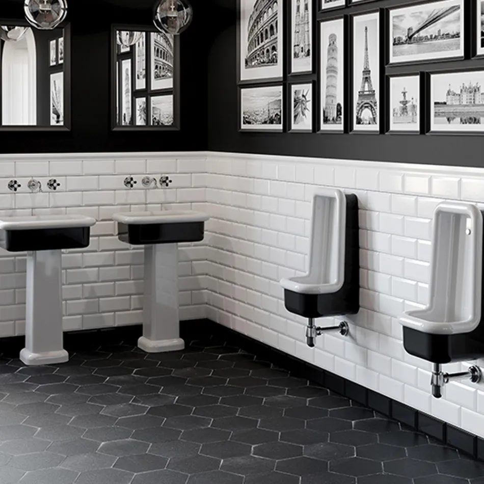 Lavabo per il Bagno Soprapiano Forma Rettangolare in Ceramica - Holly Viadurini