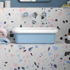 Lavabo per il Bagno Soprapiano Forma Rettangolare in Ceramica - Holly Viadurini