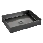 Lavabo Rettangolare da Appoggio in Acciaio Inox in Diverse Finiture - Camelia  Viadurini