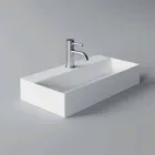 Lavabo Rettangolare da Appoggio o Sospeso Moderno 60x30 cm in Ceramica - Act Viadurini