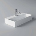 Lavabo Rettangolare da Appoggio o Sospeso Moderno 60x30 cm in Ceramica - Act