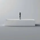 Lavabo Rettangolare da Appoggio o Sospeso Moderno 60x30 cm in Ceramica - Act Viadurini