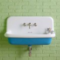 Lavabo rettangolare da muro vintage in ceramica dallo stile vintage Henry