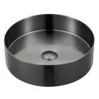 Lavabo Rotondo da Appoggio in Acciaio Inox in Diverse Finiture - Fiordaliso  Viadurini