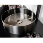 Lavabo Rotondo da Appoggio in Acciaio Inox in Diverse Finiture - Fiordaliso  Viadurini