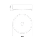 Lavabo Rotondo da Appoggio in Acciaio Inox in Diverse Finiture - Fiordaliso  Viadurini