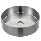 Lavabo Rotondo da Appoggio in Acciaio Inox in Diverse Finiture - Fiordaliso  Viadurini