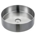 Lavabo Rotondo da Appoggio in Acciaio Inox in Diverse Finiture - Fiordaliso 