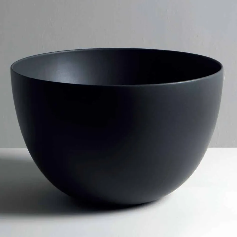 Lavabo rotondo da appoggio in ceramica bianca o colorata Star Round50 Viadurini