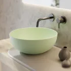 Lavabo Rotondo da Appoggio in Ceramica Colorata L 40 cm - Chicco Viadurini