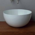 Lavabo rotondo da appoggio in ceramica design moderno Star Round 40 cm