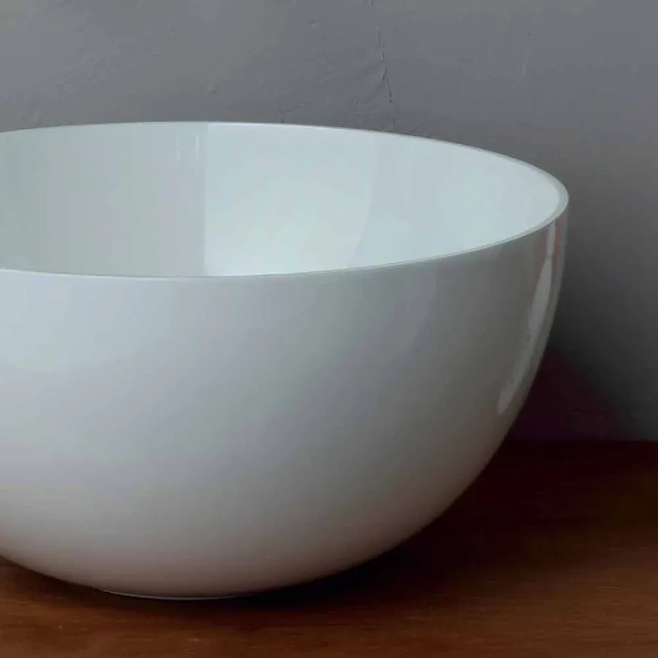 Lavabo rotondo da appoggio in ceramica design moderno Star Round 40 cm Viadurini