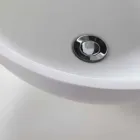 Lavabo Rotondo da Appoggio in Resina Finitura Bianco Ottico - Circle Viadurini