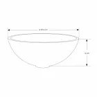 Lavabo Rotondo da Appoggio in Resina Finitura Bianco Ottico - Circle Viadurini