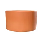Lavabo Rotondo da Appoggio Realizzato in Terrazzo Arancio Mali  - Azalea  Viadurini