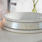 Lavabo Semincasso da Bagno Realizzato in Fire Clay Made in italy - Erasmo Viadurini