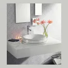 Lavabo Semincasso da Bagno Realizzato in Fire Clay Made in italy - Erasmo Viadurini