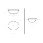 Lavabo Semincasso in Fire Clay con Banda in Diverse Finiture - Botticino Viadurini