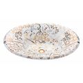 Lavabo Semincasso in Fire Clay con Spirale d'Oro Made in Italy - Principe