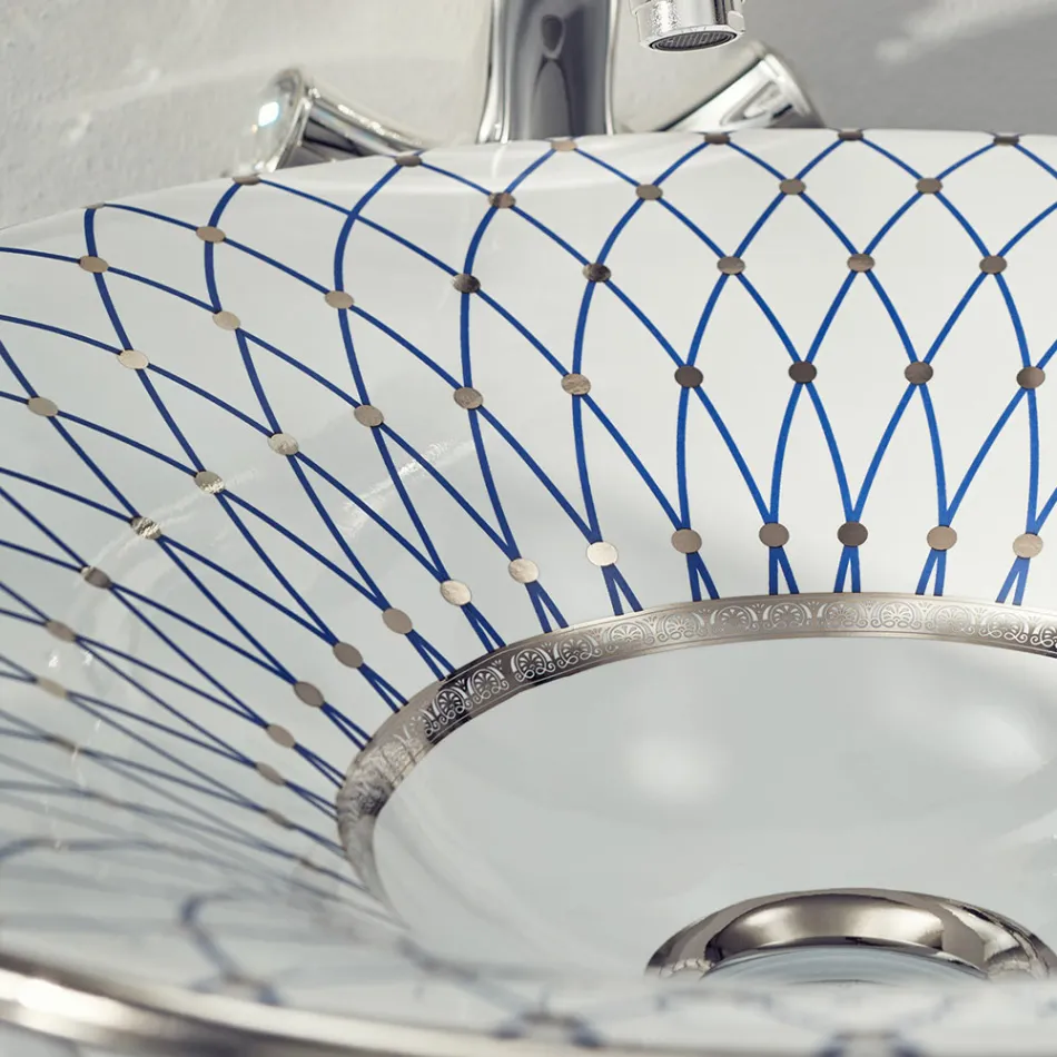 Lavabo Semincasso in Fire Clay in Diverse Finiture Made in italy - Capatosta Viadurini