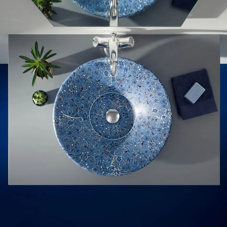 Lavabo Semincasso in Fire Clay in Diverse Finiture Made in italy - Capatosta Viadurini