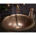 Lavabo Semincasso in Fire Clay Marrone Araldica Made in Italy - Botticino