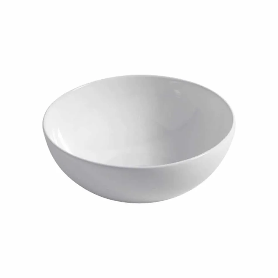 Lavabo Sferico da Appoggio in Ceramica Ø40cm Made in Italy Leivi Viadurini