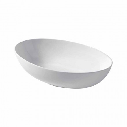 Lavabo Sferico da Appoggio in Ceramica Ø60cm Made in Italy Leivi Viadurini