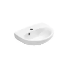 Lavabo Sospeso in Ceramica Bianca dal Design Moderno Elegante - Silice Viadurini